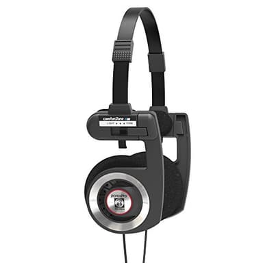 Koss Porta Pro Black On-Ear Headphones, Retro Style, Collapsible Design, Case Included, Black - Image 2