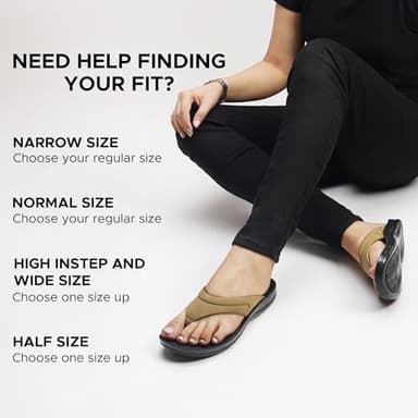 AEROTHOTIC Comfortable Arch Support Flat Sandals for Women Comfy Toe Post with Cute Soft Padded Straps Casual Fashion Vacation Essentials Dressy Shower Sandals (Terrene Khaki, Size 8) - Image 3