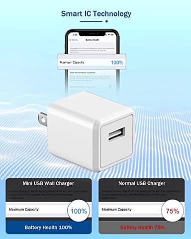 iPhone Charger, Long 6FT Apple iPhone Charger 2Pack[Apple MFi Certified] 6feet Lightning Cable Quick Fast Charging Data Sync Cord USB Wall Charger Block Adapter for iPhone 13/12/11/XS/XR/X/8/7/SE/iPad - Image 3