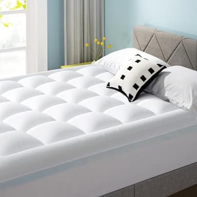 Best Price Mattress 4 Inch Pillowtop Mattress Topper and Pad Combo, 2 Inch Egg Crate Foam Mattress Topper, 2 Inch Plush Mattress Pad, Certified Safe Foam and Fabric, Dorm Essentials, Queen - Image 9