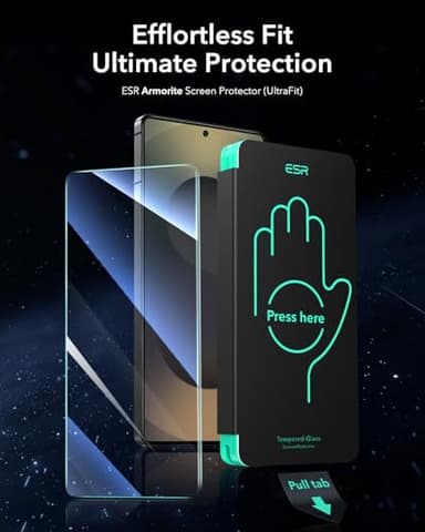 ESR 3 Pack for Samsung Galaxy S25 Ultra Screen Protector, 9H+ Hardness HD Tempered Glass with Easy Installation UltraFit tray for Galaxy S25 Ultra [6.9”], Case Friendly - Image 2