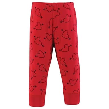 Hudson Baby Infant Girl Cotton Pants and Leggings, Love Hearts, 12-18 Months - Image 5