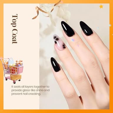 beetles Gel Polish No Wipe Gel Top Coat - Clear Color Top Coat Gel Nail Polish Shine Finish and Long Lasting, Soak Off Nail Lamp, 15ml Fall Gifts for Girls - Image 4