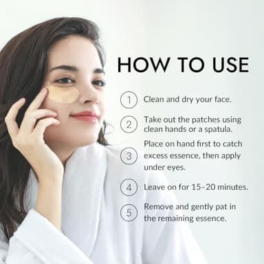 MIZON Under Eye Patches for Puffy Eyes & Dark Circles, 24K Gold & Snail Mucin, 60 Pcs – Anti-Wrinkle Collagen & Peptide Formula – Moisturizing Korean Eye Mask for Elasticity - Image 6