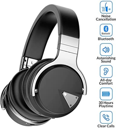 Million Sold 10 Years Classic E7 Active Noise Cancelling Headphones with Upgraded Noise Cancellation, Bluetooth Headphones Wireless with HD Sound Vivid Deep Bass, for Home Office Travel Birthday Gift - Image 2