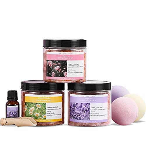 Spa Luxetique Epsom Salts for Soaking, 3.17lbs Bath Salts Gifts with Lavender, Rose, Chamomile Scent as Christmas Gifts for Woman, Spa Sets for Mom - Image 1