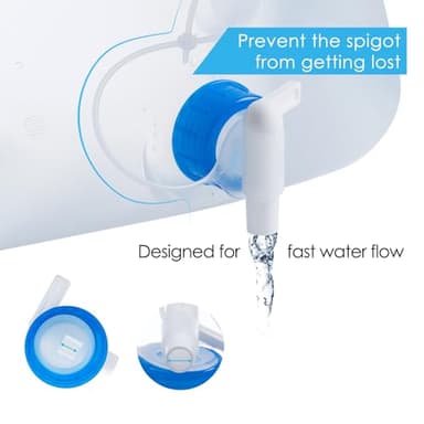 ITRAZ Collapsible Water Container Jug, 4×2.6 Gallon No BPA Water Storage Carrier with Spigot, for Camping Hiking Backpack RV Outdoors and Emergency, Foldable Portable Survival Kits for Hurricanes - Image 3