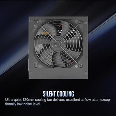 Smart W3 Series 80Plus Certified 700W Power Supply; ATX v3.1 Spec; 120mm FDB Fan; 5 Year Warranty; PS-SPW-0700NNFAWU-1 - Image 3