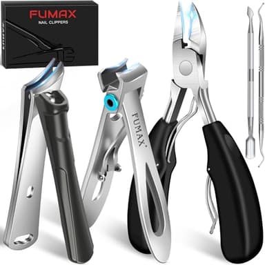 Toenail Clippers for Seniors Thick Toenails, Large Wide Opening Toe Nail Clippers for Men Thick Nails, Heavy Duty Sharp Slanted Nail Clippers Fingernail Clipper Gifts for Men Women - Image 1