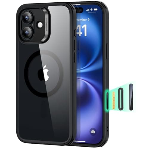 ESR for iPhone 16 Case, Compatible with MagSafe, Shockof Military-Grade tection, Magnetic Phone Case for iPhone 16, Classic Hybrid Case (HaloLock), Black - Image 1