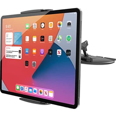 APPS2Car for Sturdy iPad Holder for Car CD Slot Tablet Mount, 2-in-1 Universal 4.7-11" Holder for iPad Pro 11 Air Mini, iPhone, Galaxy Z Fold, Adjustable 360° Rotation, Road Trip Essentials - Image 1