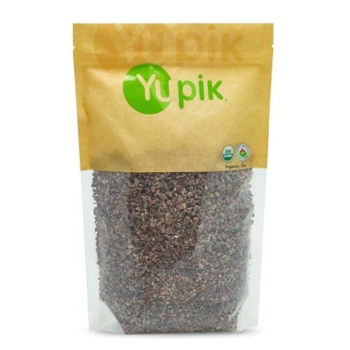 Yupik Organic Raw Cacao Nibs, 2.2 lb (35.2 oz), Gluten-Free, Kosher, GMO-Free, Vegan, No Sugar Added, No Additives, Made from Raw Cacao, Crunchy, Healthy Snacks, Ideal for Baking & Topping - Image 1