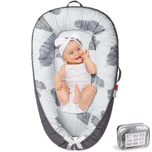 BUTOA Baby Lounger - Baby Lounger for Newborn 0-24 Months, Breathable & Soft Baby Nest, Portable and Lightweight Lounger for Home and Travel, Ideal Newborn Babies Essentials - Image 1