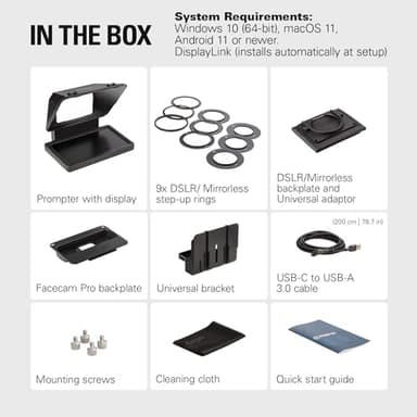 Elgato Prompter – Teleprompter with Built-in Screen for YouTube, Twitch, Zoom, MS Teams and More, Supports DSLR/Webcam/Smartphone, Drag & Drop Monitor Display, Works with Mac/PC & Stream Deck - Image 13