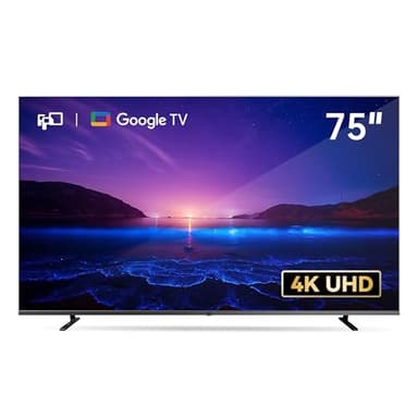 FPD 75 Inch Smart TV, 4K LED Google TV with Google Play Built-in Google Cast, HDR 10, Compatible with Dolby Atmos & Vision MEMC, Voice Assistant Remote, UHD Flat Screen Television (CG75 C3-2024) - Image 1