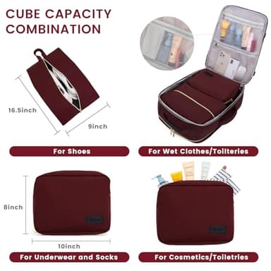 LOVEVOOK 40L Large Travel Backpack for Women Men, 17 Inch Carry on Backpack for Traveling on Airplane, Personal Item Travel Bag Airline Approved, Business Causal Weekender Backpacks - Image 5