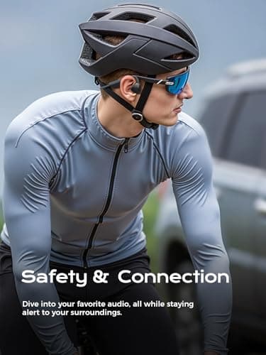 Hitarah Bone Conduction Headphones,Open Ear Headphones Bluetooth 5.3 with Mic,Bone Conduction Earbuds 12Hrs Playtime,IPX7 Waterproof Sport Wireless Headphone for Running,Gym,Walking,Cycling - Image 2