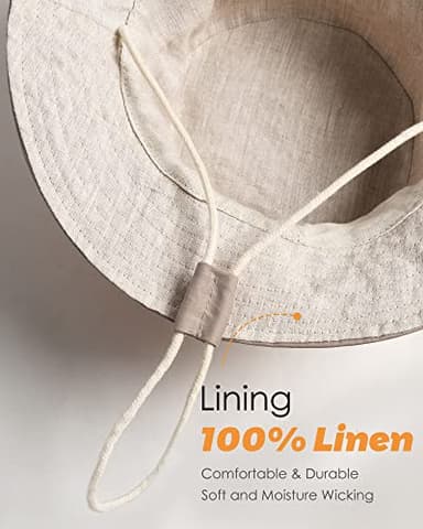 Baby Sun Hat for Boy Girl Toddler Summer Bucket Hat Kids Sun Protection Beach Hat Cotton Baby Hats Light Khaki - Image 3