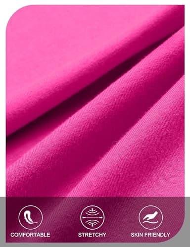 MEROKEETY Women's 2025 Summer Maxi Dress Casual Short Sleeve Beach Vacation Crewneck Basic Long T Shirt Dresses, Rose, Medium - Image 5