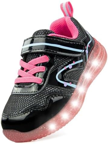 SKYWHEEL Toddler Girls Boys Light up Shoes LED Flashing Lightweight Mesh Breathable Walking Sneakers for Toddler and Little Kids Running - Image 2