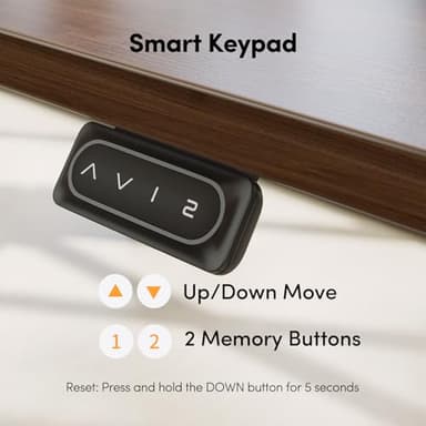 FEZIBO Electric Standing Desk Adjustable Height, 60 x 24 Inch Sit and Stand Desk, Home Office Desk, Ergonomic Workstation Computer Desk, Black Walnut - Image 7