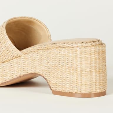 The Drop Women's Bertina Platform Slide, Natural Raffia, 9 - Image 3