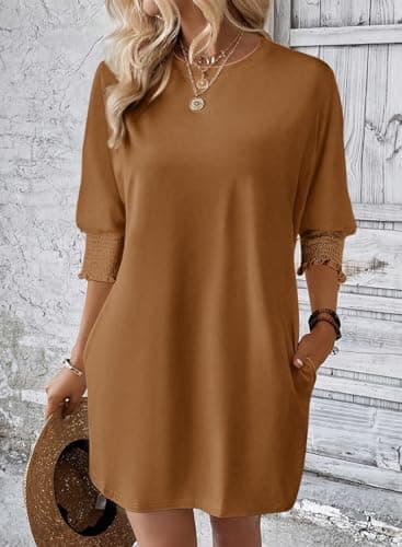 Dokotoo Summer Dresses for Women Sundresses Mini Petite Dress Spring Fashion 2025 Holiday Vacation Casual Sun Womens Dresses Beach Spring Cute Elegant Beach Plus Size Dress Pink - Image 2