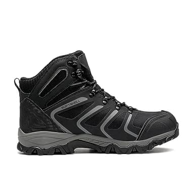 NORTIV 8 Men's Ankle High Waterproof Hiking Boots Outdoor Lightweight Shoes Trekking Trails Armadillo,Size 14W,Black/Dark/Grey,160448_M - Image 3