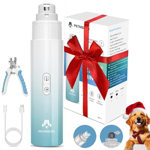 Dog Nail Grinder & Upgrade Professional with 3-Speed Adjustment Super-Quiet and Low-Vibration Pet Nail Trimmers with Forward and Reverse Functions - Safe Pause Button Wireless Type-C Charging（Green） - Image 1