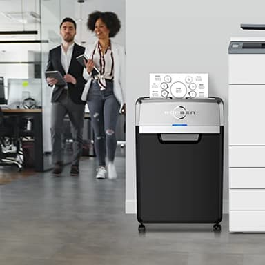 BONSEN Heavy Duty Paper Shredder, 24-Sheet Cross-Cut Shredder, 40-Min Continuous Running Time, Commercial Grade Shredder for Office, 9-Gallon Big Basket, 55dB Super Quiet, P-4 High Security (S3105) - Image 8