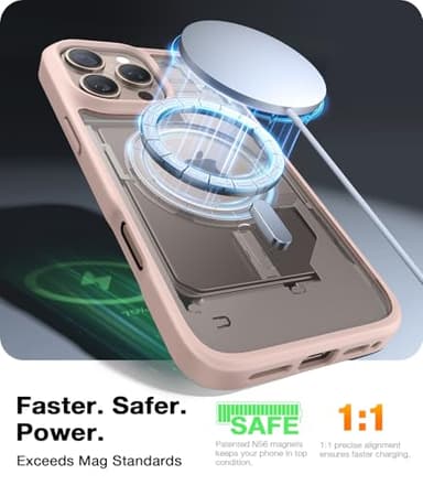 TORRAS Magnetic Shockproof for iPhone 16 Pro Max Case, [4X Military-Grade Protection] [Compatible with MagSafe] Translucent Case for iPhone 16 Pro Max Anti-Scratch Guardian 6.9", Gold - Image 2