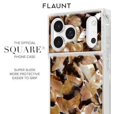 Flaunt Official Square Protective Case - Compatible with iPhone 17 Pro Max - Compatible with MagSafe & Wireless Charging - Drop-Tested & Shockproof - (Brown Abalone) - Image 7