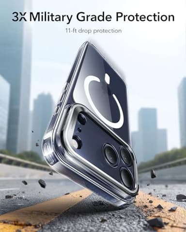 ESR for iPhone 17 Pro Max Case with Stash Stand, Camera Control Cover Compatible with MagSafe, Military-Grade Drop Protection Phone Case for iPhone 17 Pro Max, Scratch-Resistant Back Cover, Clear - Image 4