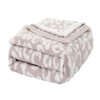 Mokoya Twin/Twin XL Blanket for Bed, Soft Large Cheetah Print Throw 70"x80", Big Cozy Bed Blanket, Reversible Aesthetic Bedding, Leopard Bed Spread, Gifts for Women, Mom, Girls, Grey - Image 1