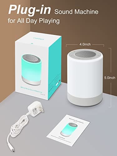 YYDSKIT Sound Machine,White Noise Machine for Baby with Night Light, 32 High Fidelity Sounds,Plug in,5 Timers & Memory Feature, Noise Machine for Baby Kids Adults,Home - Image 7