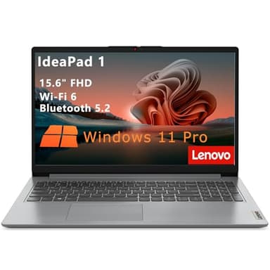 Lenovo IdeaPad 1 Student Laptop Computer, 15.6" FHD Display, Intel Dual Core Processor, 16GB DDR4 RAM, 256GB PCIe SSD, WiFi 6, Bluetooth 5.2, Type-C, Cloud Grey, Windows 11 Pro, Tichang - Image 1