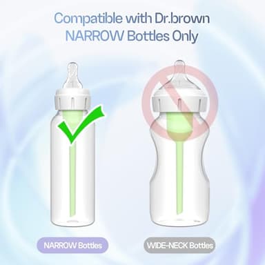 CERCGVEL 6 Packs Silicone Bottle Nipples Compatible with Dr. Brown’s Natural Flow Level 2 Narrow Bottle, Replacement Bottle Nipple BPA-Free, No Spill, Anti-Colic, (Level 2, 3m+, Medium Flow) - Image 2