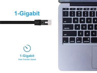 Monoprice Cat5e 50ft Black Patch Cable UTP 24AWG 350MHz Pure Bare Copper Snagless RJ45 Flexboot Series Ethernet Cable - Image 5