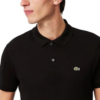 Lacoste Men's Regular Fit Cotton Pima Polo Shirt, Black, X-Large - Image 2