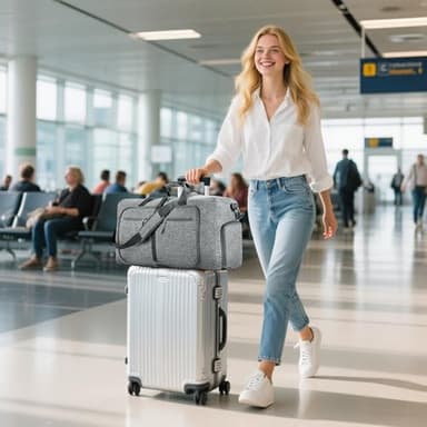 Vomgomfom Travel Duffle Bag for Men, 65L 85L 115L Foldable Travel Duffel Bag with Shoes Compartment Overnight Bag for Men Women - Image 8