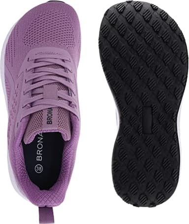 BRONAX Womens Wide Tennis Shoes Road Running Jogging Fitness Size 8w Athletics Sports Breathable Mesh Gym Sneakers Zapatos Deportivos De Mujer Pregnant Swollen Purple 39 - Image 3