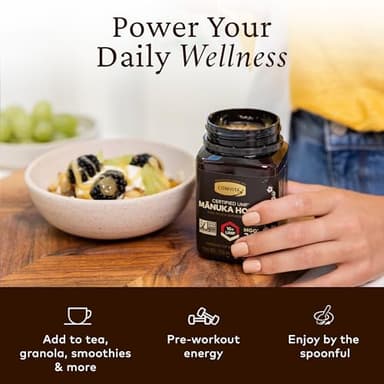Comvita Manuka Honey UMF 10+ (MGO 263+) - Raw Manuka Honey New Zealand, Pure & Unpasteurized, Superfood for Immune Health, Use in Tea, Wild, Monofloral, Non-GMO - 500g (17.6 oz) - Image 5