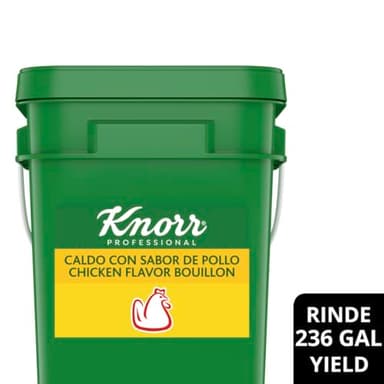 Knorr Professional Caldo de Pollo, Chicken Bouillon with Chicken Flavor Granulated Base, 25lb Pail, Bouillon as a Base, Marinade, Flavor Enhancer, Shelf Stable Convenience, 0g Trans Fat (Pack of 1) - Image 3