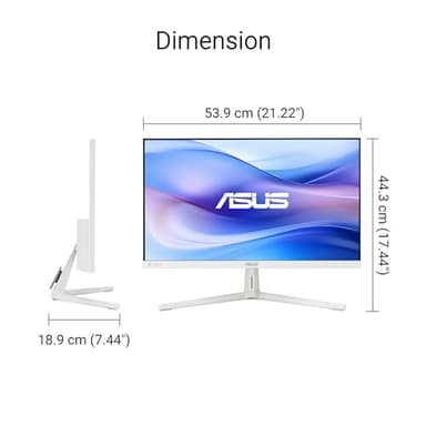 ASUS 24” (23.8 inch viewable) 1080P Eye Care Monitor (VU249HFI-W) - Full HD, IPS, 100Hz, SmoothMotion, Adaptive Sync, Nano-ion, Eye Care Plus, VESA Wall Mountable, 3 yr Warranty - Image 8