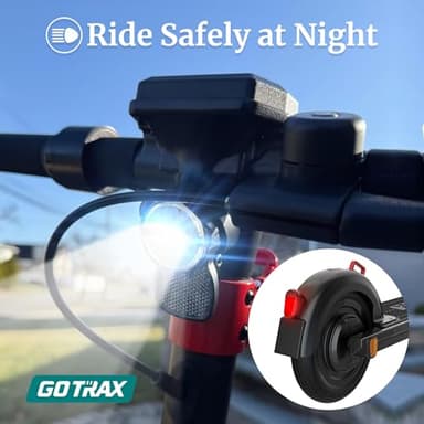Gotrax G4 Electric Scooter, 10” Solid Tires, Max 25 Mile Range and 20Mph Power by 500W Motor, Double Anti-theft Lock, Bright Headlight and Taillight, 500W Foldable E Scooter for Adults - Image 5