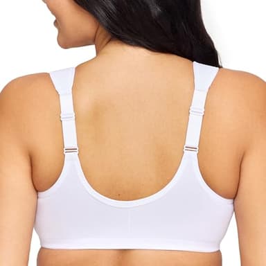Glamorise Full Figure Plus Size Wonderwire Front-Closure Bra Underwire #1245 White - Image 2