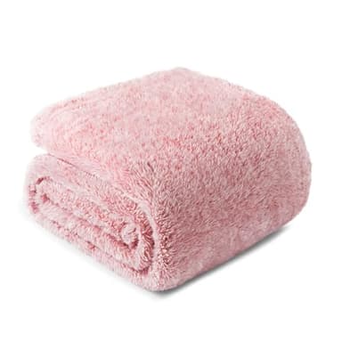 Exclusivo Mezcla Plush Fuzzy Fleece Throw Blanket Extra Large, Super Soft, Fluffy and Warm Blankets for Couch, Bed, Suitable for All Seasons (50x70 Inches, Mixed Dusty Pink) - Image 8