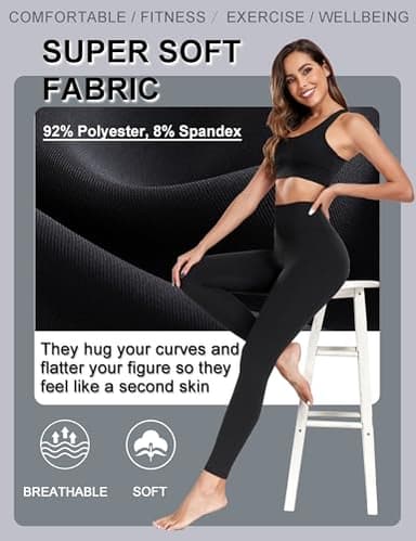 FULLSOFT Buttery Soft Leggings for Women - High Waisted Tummy Control No See Through Workout Yoga Gym Pants - Image 3
