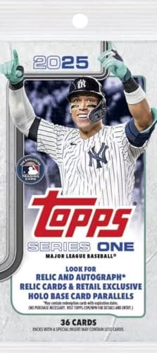 2025 Topps Series 1 Baseball EXCLUSIVE HUGE Factory Sealed JUMBO FAT CELLO PACK with (36) Brand New Cards! Look for Autos, Relics, Parallels, New Rookies, Inserts & Retail Exclusive HOLO PARALLELS!