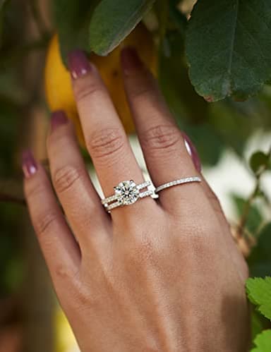 IMOLOVE Moissanite Engagement & Wedding Rings-3CT Promise Rings-65C - Image 5